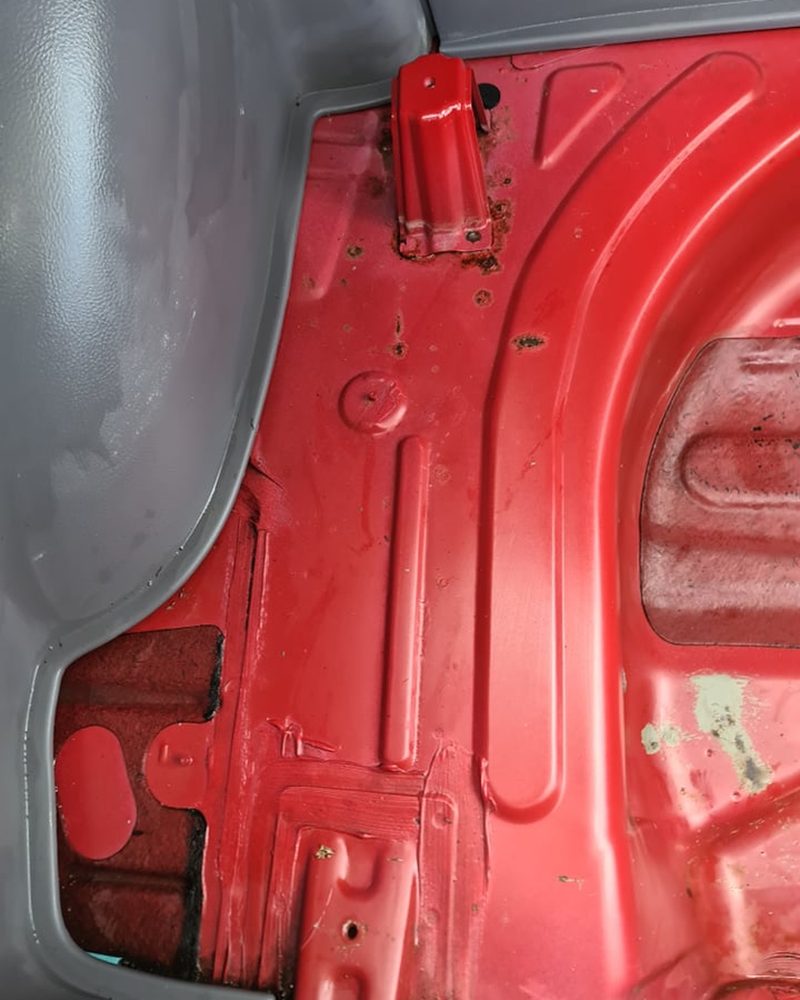 boot & spare well of a 2002 Toyota Celica — after